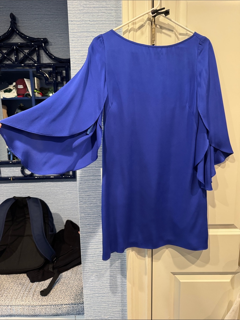 Royal blue/purple Bell-Sleeve Shift Dress - Women's